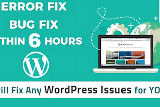 fix wordpress issues, bugs, and errors fast