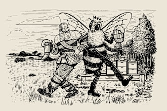 draw professional ilustration retro, vintage, victorian art