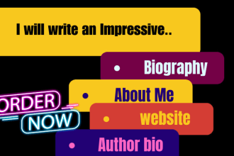 write an impressive biography for you