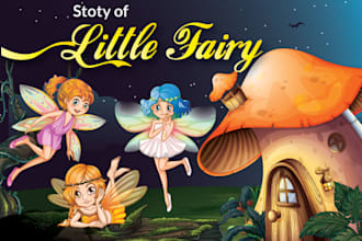 create children story book illustrations, children book cover illustration