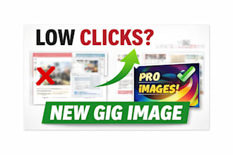design a pro fiverr gig image, canva gig image, and gig cover or thumbnail