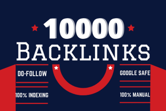 build 10k highquality domain contextual SEO dofollow backlinks