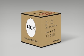 create a professional carton box packaging design for your product