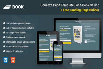 build a professional book author website, ebook landing page, author ebook