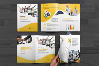 design custom corporate brochures or company profiles for businesses