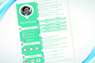 design professional and interactive CV resume design