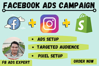 setup your fb ads, facebook pixel and instagram advertising