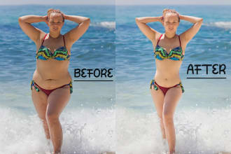 do body,face slimming,remove double chin and beauty retouch