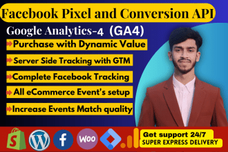 fix or setup facebook pixel conversion API ios 14 update ga4 GTM shopify