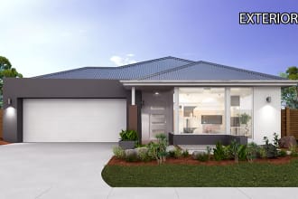 create 3d render realistic 3d floor plan , exterior or interior