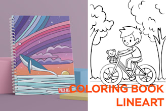 do beautiful line art for coloring book