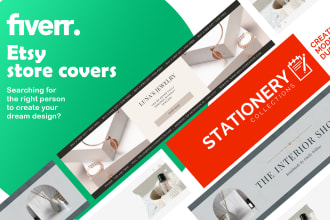 design etsy store banner and etsy logo