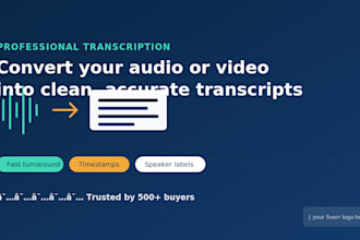 convert your audio or video into clean, accurate transcripts