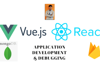 develop react and vue website with monogdb or firebase