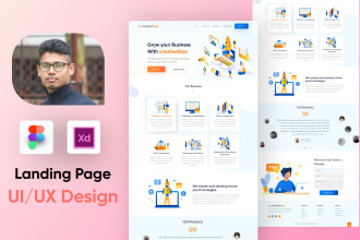 do minimal landing page design UI UX