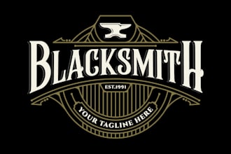 create vintage and retro logo design