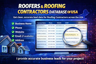 provide roofers, roofing contractors database of USA