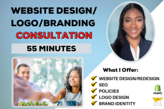 schedule a 55 minute consultation to discuss your website and branding needs