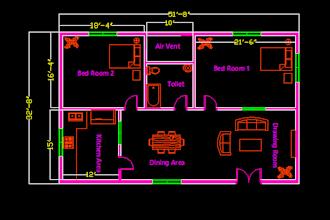 draw your architecture floor plan , elevations in auto cad
