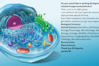 help you in content writing of biological sciences