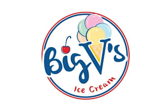 design an elegant ice cream logo