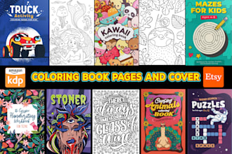 create coloring pages and book covers for amazon kdp