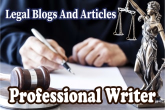 write legal blogs and articles for your websites