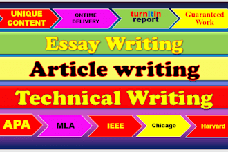 do essay writing, article writing and technical writing
