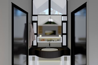 do interior design with 3d realistic rendering