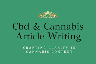 write SEO optimized cbd oil, cannabis and hemp blog posts