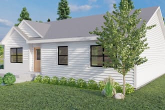 do 3d interior and exterior model, render of house and commercial building