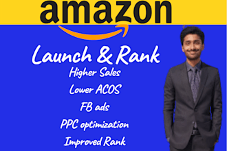 launch your amazon product and rank with amazon PPC