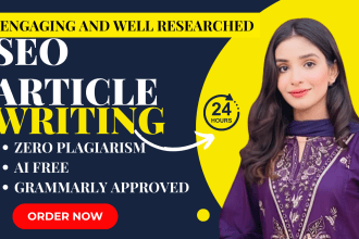 do SEO article writing and website content or blog writing