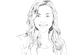draw sketch or line art portrait