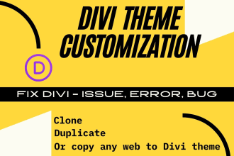 customize your divi theme and fix divi builder issues, bugs in 3 hours