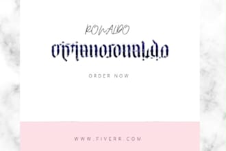 make ambigram or flipped word or name for you