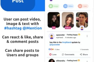create social post tik tok e commerce zoom live clone social network app