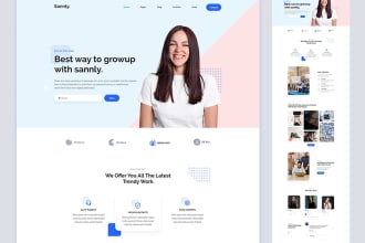design web template in PSD, xd or figma website in 16 hours
