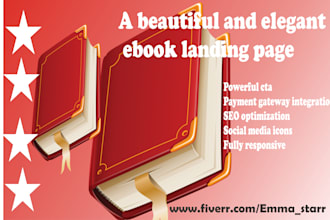 design converting author book landing page that generate lead
