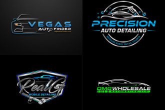 do modern auto detailing and car rental logo