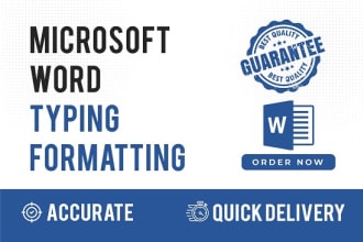 microsoft word document formatting , ms word typing job pdf expert, fast typist