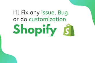 fix, edit or customize shopify store website