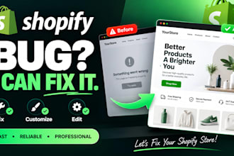 fix shopify bugs and customize your shopify store
