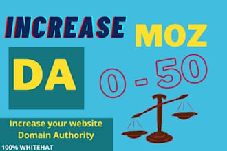 increase moz da domain authority to 50