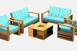 do the 3d modeling and rendering for your furniture