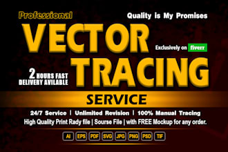 vector tracing, redrawing, vectorize logo or image and any illustration