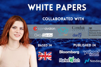 write a case study, white paper, report ico nfts crypto tech blockchain business