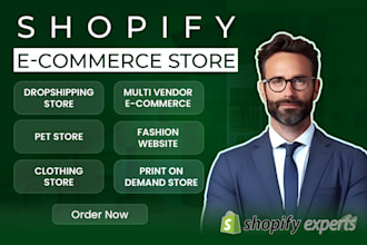 design shopify ecommerce website and aliexpress shopify dropshipping store