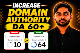 increase moz da domain authority up to 50 pa 40