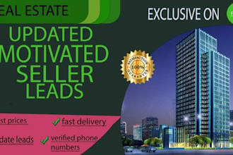 provide updated real estate motivated seller leads with skip tracing